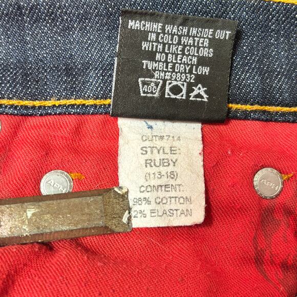 Red Engine Jeans Womens 28x29 Blue Ruby Bootcut Denim Stretch Made in USA - Picture 11 of 11